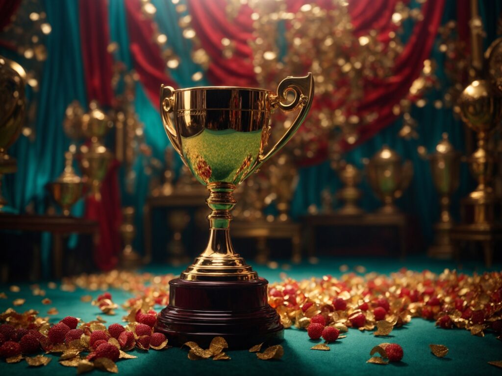 アワードのトロフィー写真