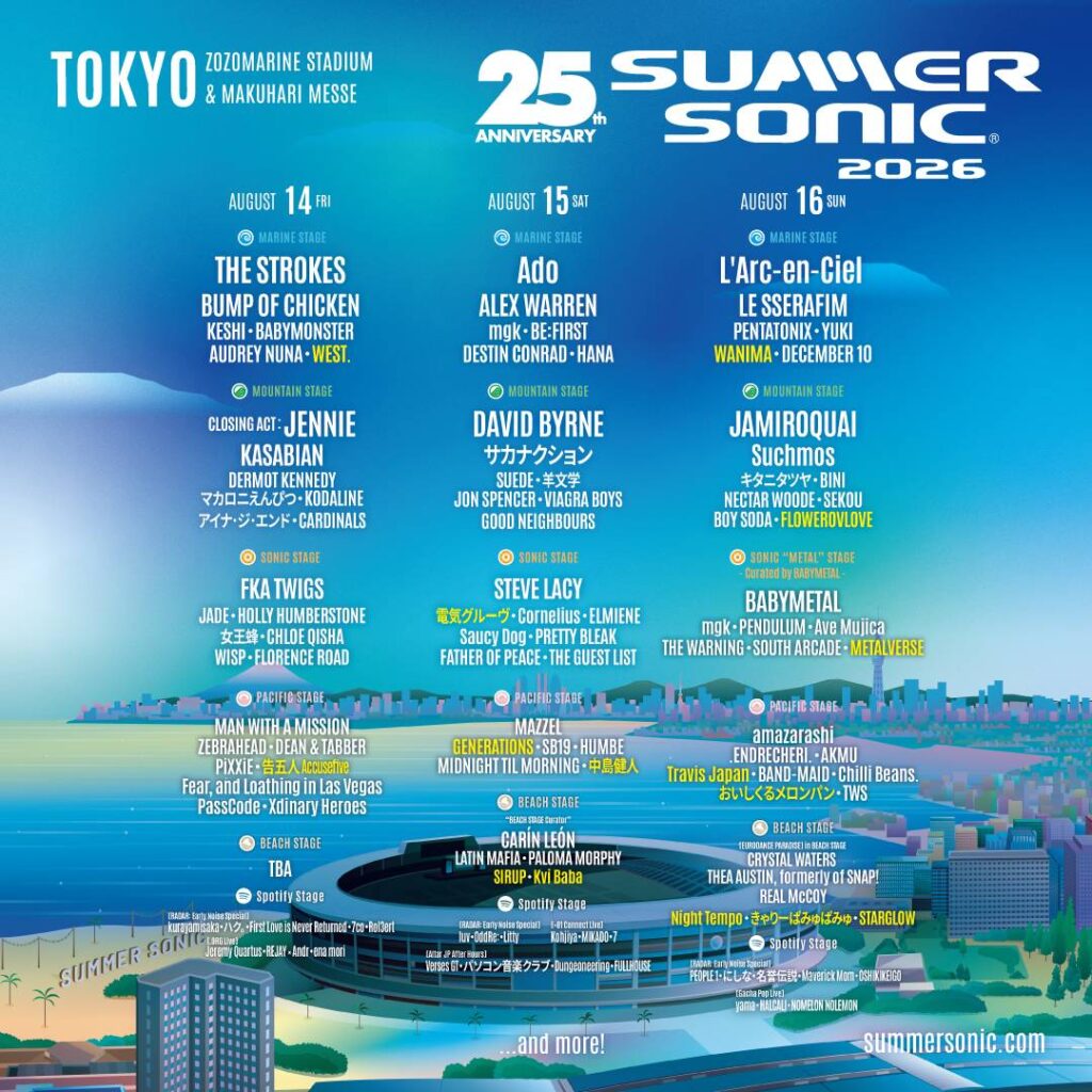 サマソニ2026のアーティスト一覧画像